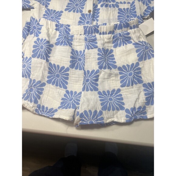 Grayson Threads Kids Girls Size M(8) Top & Shorts White And Blue 2 PC Set - Picture 9 of 9